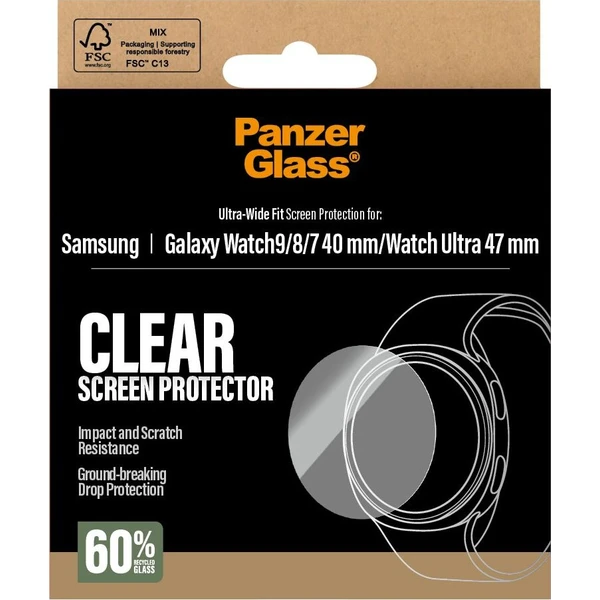 PanzerGlass sklo Samsung Galaxy Watch9/8/7 (40mm) čiré - Ochranné folie a skla - Obrázek d_885fc00433a043da84da8eb9e345c311