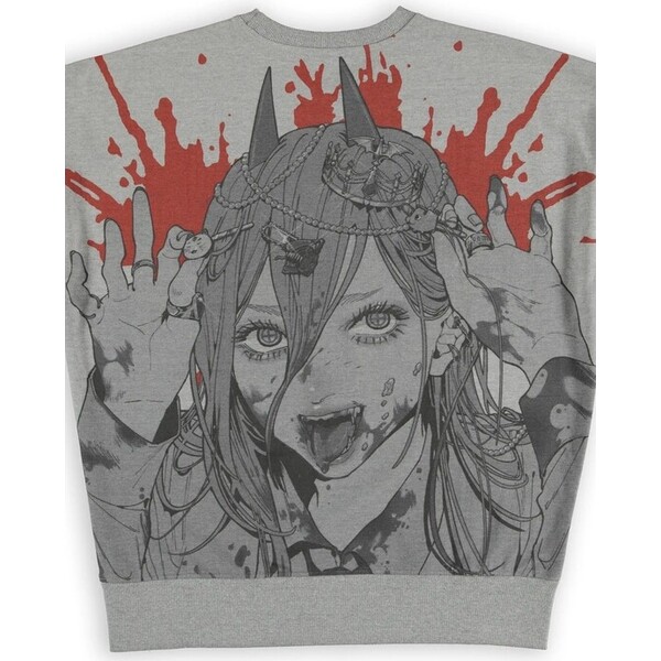 Mikina  Difuzed Chainsaw Man – Power Grey Melange L - Mikiny a svetry - Obrázek d_8880e50c026749b8b507b4be2cfa293a