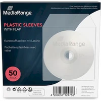 MediaRange obálka plast s klopou transparentní 50ks - Obaly na disky