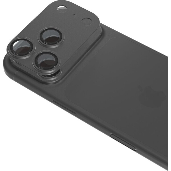 iWant Aluminium AntiReflective Lens & Island hliníkový rámeček pro iPhone 18 Pro černý