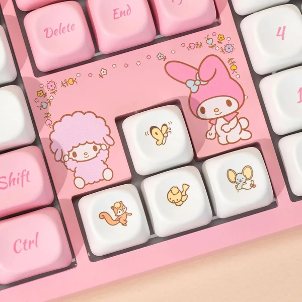 Akko x My Melody 3108 V3 Akko Frost Pink klávesnice (US) růžová - Klávesnice - Obrázek d_89d76095a296429b86eb6f5130b74388