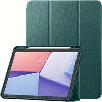 Spigen Urban Fit flipové pouzdro iPad Pro 13" 2025 tmavě zelené - Pouzdra