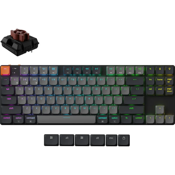 Keychron K1 v6 Keychron Low Profile Brown (US) Černá/šedá