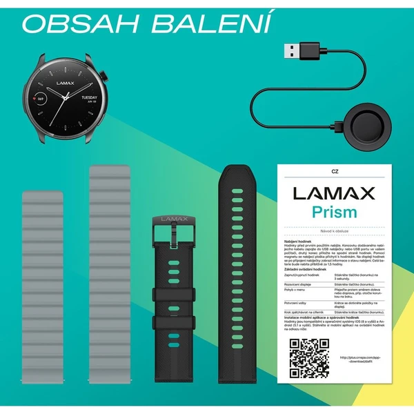 LAMAX Prism AMOLED chytré hodinky černé - Chytré hodinky - Obrázek d_8b481b8b2ab341138e6d2184162389d6