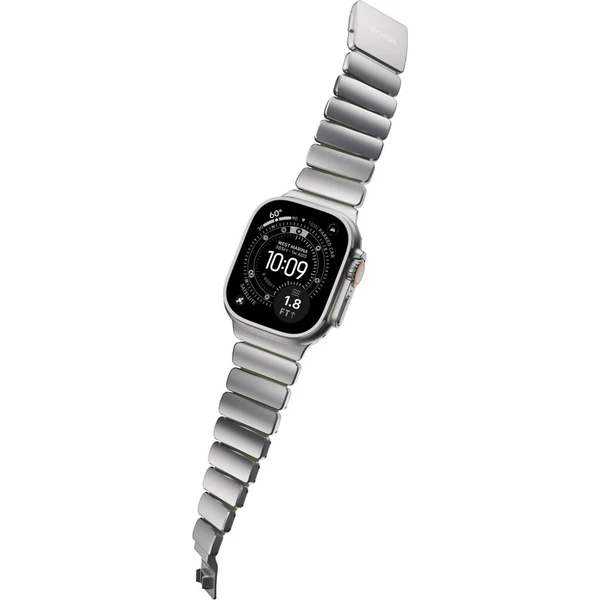 Nomad Stratos Band FKM řemínek Apple Watch 45/46/49mm Natural Titanium Forest Green - Řemínky - Obrázek d_8c1a074b5a3f450e884229deba9f1452