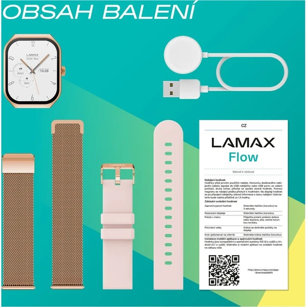 LAMAX Flow AMOLED chytré hodinky zlatorůžové - Chytré hodinky - Obrázek d_8c1be6e5138d479f9ca91cd05d2f8997
