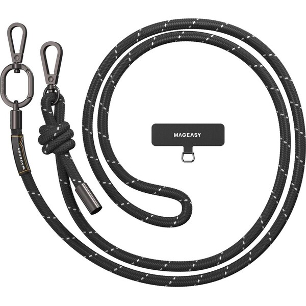 MagEasy Strap Lanyard 8.3mm univerzální popruh Reflective Black