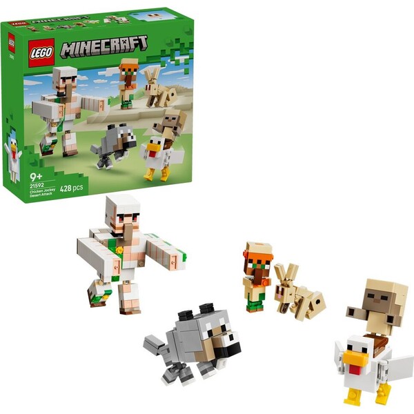 LEGO Minecraft 21592 Kurací žokej a útok v púšti