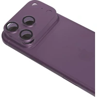 iWant Aluminium AntiReflective Lens & Island hliníkový rámeček pro iPhone 18 Pro Max tmavě fialový - Ochranné folie a skla