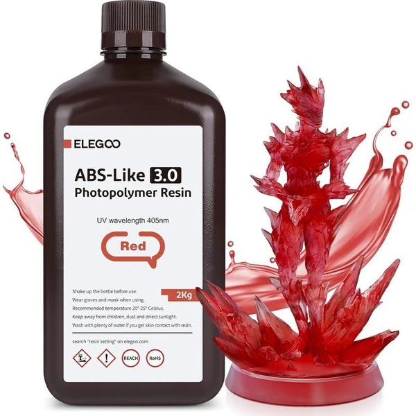 ELEGOO ABS-like Resin V3.0 2 kg červená Červená