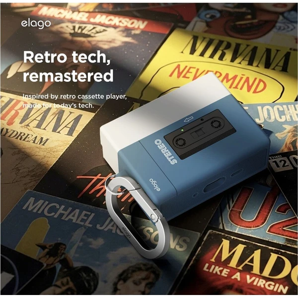 ELAGO Cassette Player pouzdro AirPods Pro 3 tmavě modré - Pouzdra - Obrázek d_8ddbed91d01b4a31b3839231837737fb