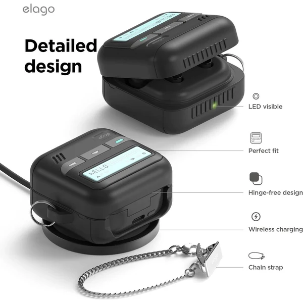 ELAGO Pager Hang Case pouzdro pro Samsung Galaxy Buds4/Buds4 Pro černé - Pouzdra - Obrázek d_8ea0185077be48d68934c66f2753c407