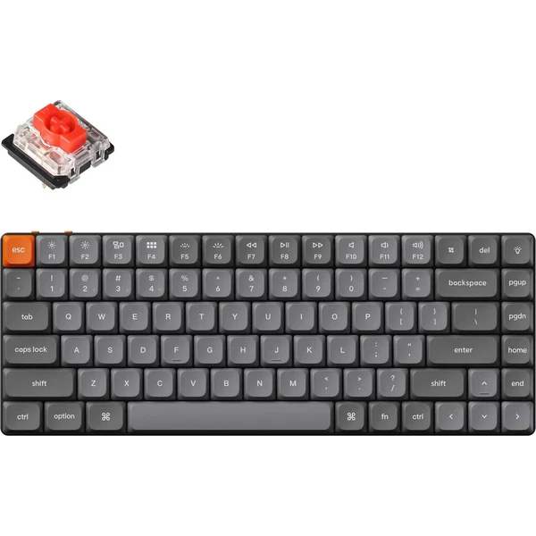 Keychron K3 Max Gateron Low Profile Red (US) šedočerná Černá/šedá