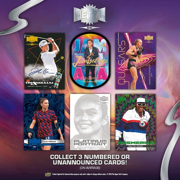 Sběratelské karty 2026 Upper Deck Metal Universe SE (Multi-Sport) Blaster Box - Sběratelské karty a nálepky - Obrázek d_8ff1f05fabab4b49b76780eb2e891535