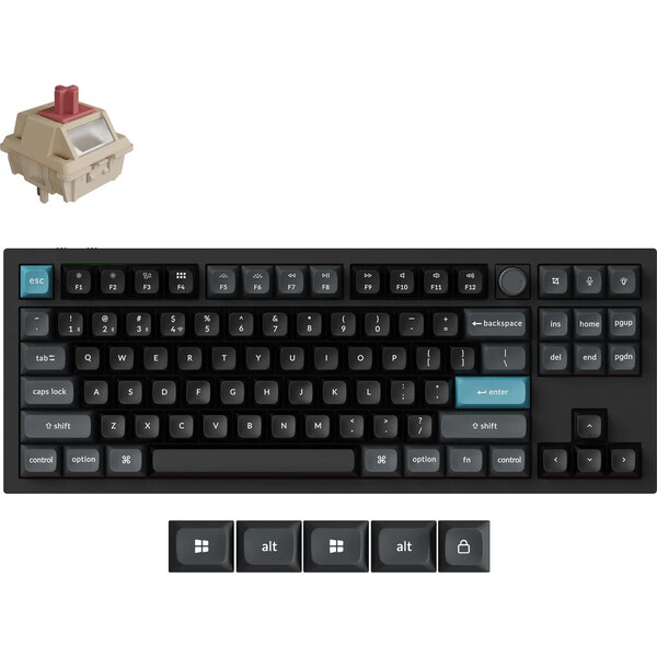 Keychron Q3 Ultra 8K Keychron Silk POM Red (US) černá Černá