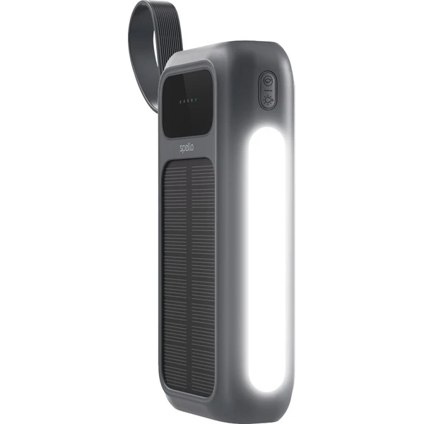 Spello ForcePack 5in1 20000mAh solární powerbanka se 4 integrovanámi kabely SP25 | šedá - Powerbanky - Obrázek d_9101c95adb5c4a1ba8c2fbce5c662d25