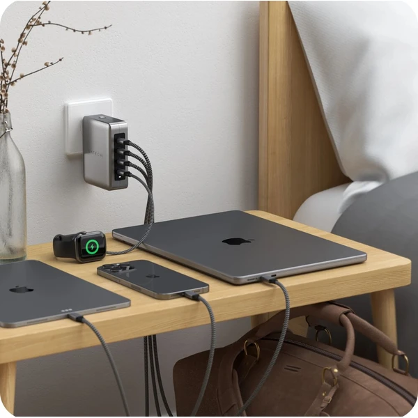 Satechi 145W USB-C GaN cestovní nabíječka (4x USB-C) vesmírně šedý - Nabíječky - Obrázek d_910b9ec371a34fe6bcc9eef3ce873c13