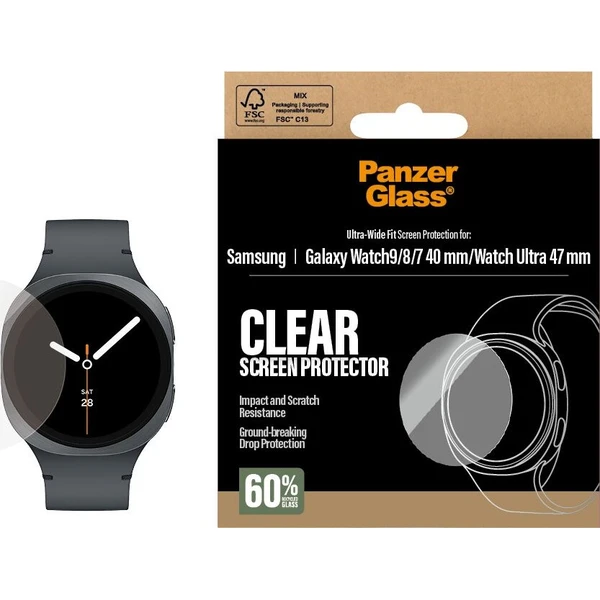 PanzerGlass sklo Samsung Galaxy Watch9/8/7 (40mm) čiré - Ochranné folie a skla - Obrázek d_9172be118e824f5099449eadfd53c987