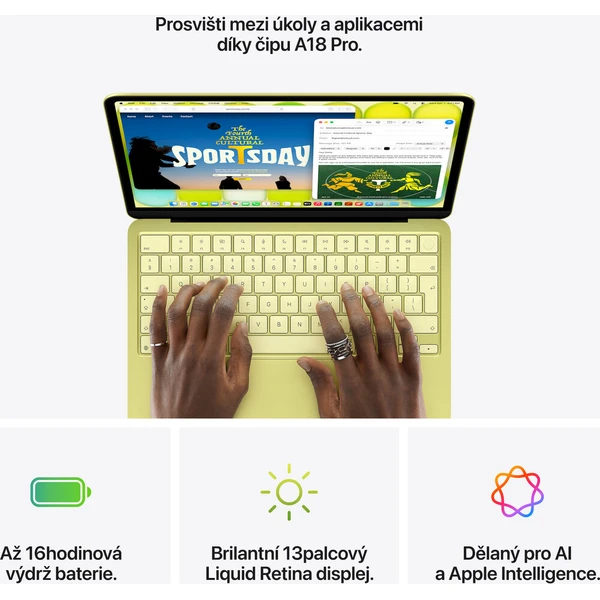 Apple MacBook Neo (2026) 8GB / 512GB citrusově žlutá (Další) - Notebooky - Obrázek d_91e0f0dc67904aadb65338a17748771b