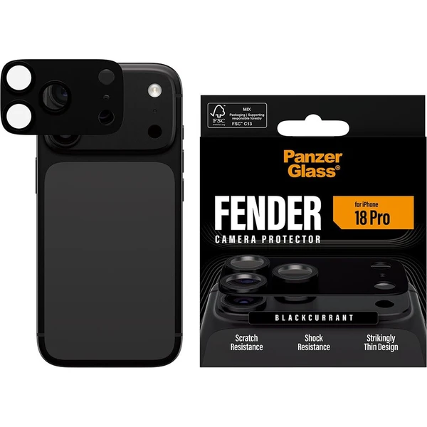 PanzerGlass FENDER hliníková ochrana fotoaparátu iPhone 18 Pro Black (černý) - Ochranné folie a skla - Obrázek d_92cf5234221e4a1585b74b17292956c3