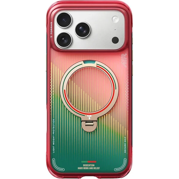 Torras Ostand Q3 Air World Cup Limited MagSafe kryt iPhone 17 Pro Max red & green - Pouzdra - Obrázek d_92f5fa331aea4f5ab96cbc9935d57322