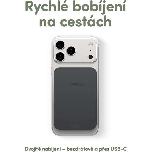 PanzerGlass® empower bezdrátová Qi2 powerbanka 5000 mAh, MagSafe, černá - Powerbanky - Obrázek d_93439f27be9249dea97851cf881a93b0