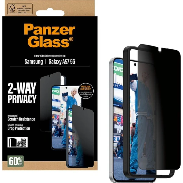 PanzerGlass® Privacy sklo s instalačním rámečkem Samsung Galaxy A57 - Ochranné folie a skla - Obrázek d_939d0ef7b4b24589a4a22a85278314bb