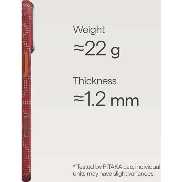 Pitaka Ultra-Slim Case MagSafe kryt iPhone 17 Pro Monogram-Gold/Red - Pouzdra - Obrázek d_947e5dcbc9214cc495ae45b9bdede6b7