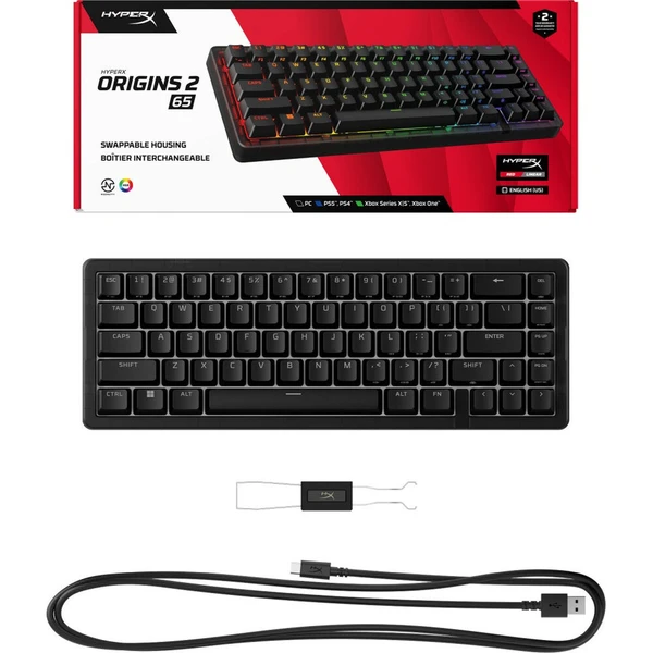 HyperX Origins 2 65 (US) drátová herní klávesnice černá - Klávesnice - Obrázek d_94c9650ffb764f1bad8d9b9477782b2f