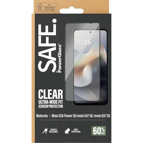 PanzerGlass® SAFE Ultra-Wide Fit sklo Motorola Moto G67 Power 5G/ G57 5G/G57 Power 5G - Ochranné folie a skla - Obrázek d_9655ae815c474416b1e969223e8552e5