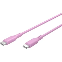 PremiumCord USB-C/USB-C napájecí kabel 60W 1,5m růžový - Kabely a redukce