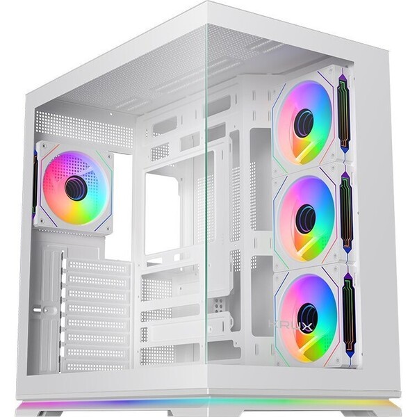 Krux Atron ARGB ATX skříň bílá