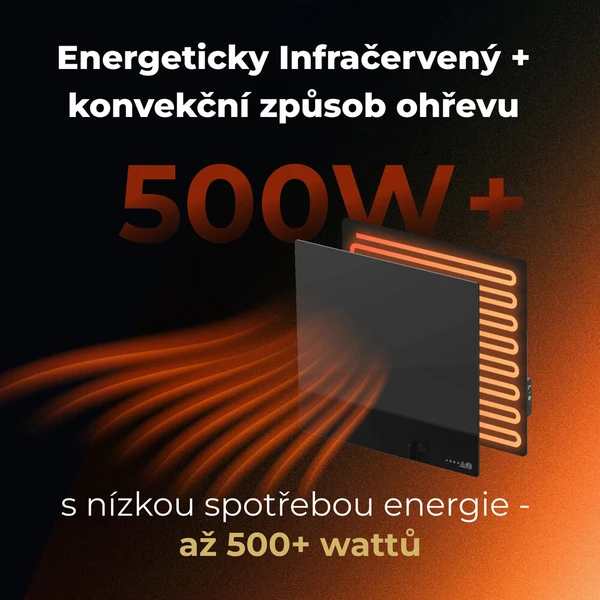 AENO GH12s Quadro chytré topení 500W černé - Topidla - Obrázek d_98e4485657c2417c80e86e90e640c04c