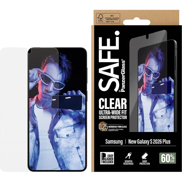 PanzerGlass® SAFE sklo s instalačním rámečkem Samsung Galaxy S26+ - Ochranné folie a skla - Obrázek d_9a02fe7e9a454536b73edc3ddaed288c