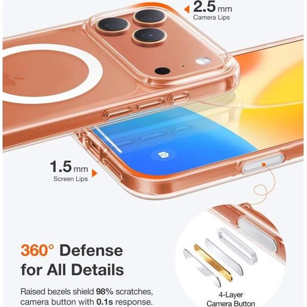 Torras Guardian MagSafe kryt iPhone 17 Pro Max clear - Pouzdra - Obrázek d_9a4a0719a6664651b06f0b5335963715