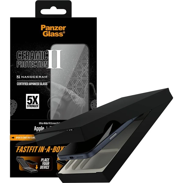 PanzerGlass® Ceramic II sklo Apple iPhone 17 Pro s bezprašným instalačním boxem - Ochranné folie a skla - Obrázek d_9a5b3b9f511a48ea97bf0d19b393f559