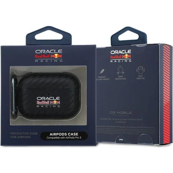Oracle Red Bull Racing PU Karbonové pouzdro AirPods Pro 3 černé - Pouzdra - Obrázek d_9af4c3f71c394b728402647c7d094e0b