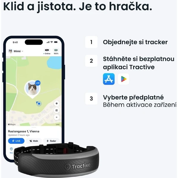Tractive CAT 6 Mini chytrý GPS lokátor pro kočky černý - GPS moduly - Obrázek d_9b2c4315d76045a5b53ed25cda4b96fc