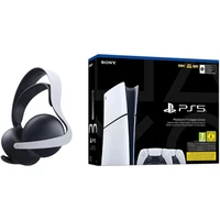 PlayStation 5 Slim Digital Edition 825GB + DualSense bílý + PlayStation PULSE Elite - Konzole