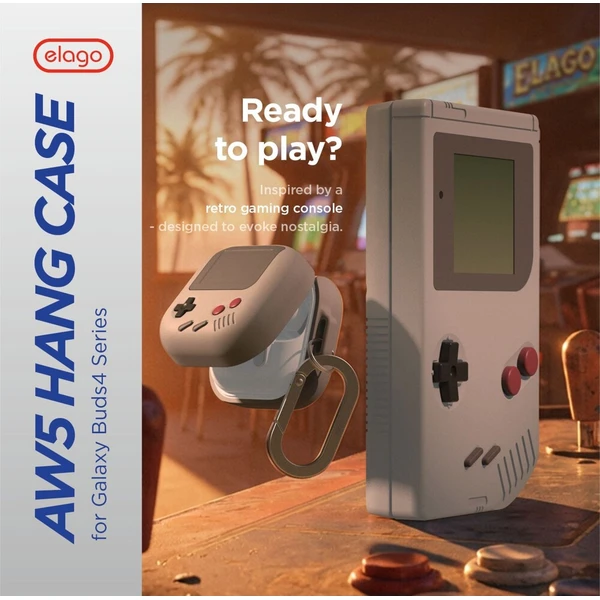 ELAGO Retro GameBoy pouzdro Samsung Galaxy Buds4/Buds4 Pro světle šedé - Pouzdra - Obrázek d_9cfc961f43dd4b1f8f4f3cbe2d015822
