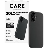 PanzerGlass® CARE SOLO MagSafe kryt z veganské kůže iPhone 17e/16e černý - Pouzdra