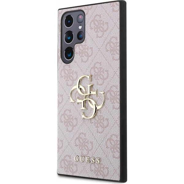 Guess PU 4G Metal Logo Zadní kryt Samsung Galaxy S24 Ultra růžový - Pouzdra - Obrázek d_a0f88fd9c2344ca398cf9153396c26d9