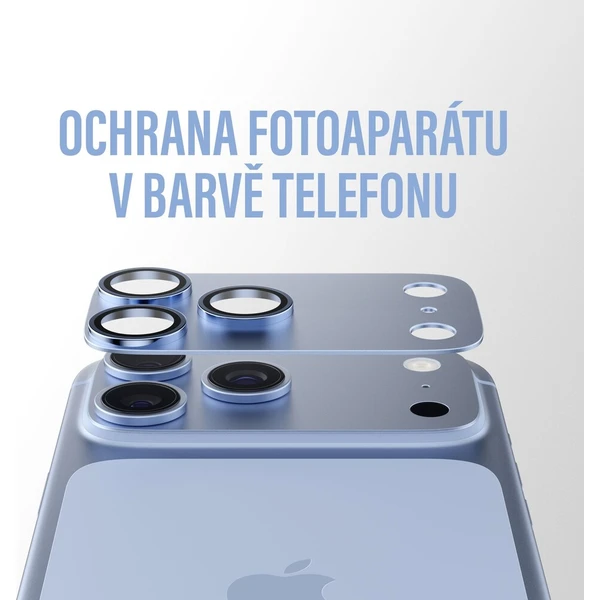 PanzerGlass FENDER hliníková ochrana fotoaparátu iPhone 18 Pro Max Shades of Blue (světle modrý) - Ochranné folie a skla - Obrázek d_a12b3431c6a641fa9e98ef4db0e2b75e