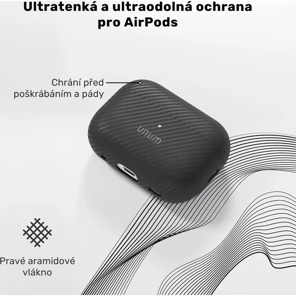 UNUM by Epico Aramid pouzdro AirPods Pro 3 černé - Pouzdra - Obrázek d_a3a114489f7f4770ad164aea359ab77b