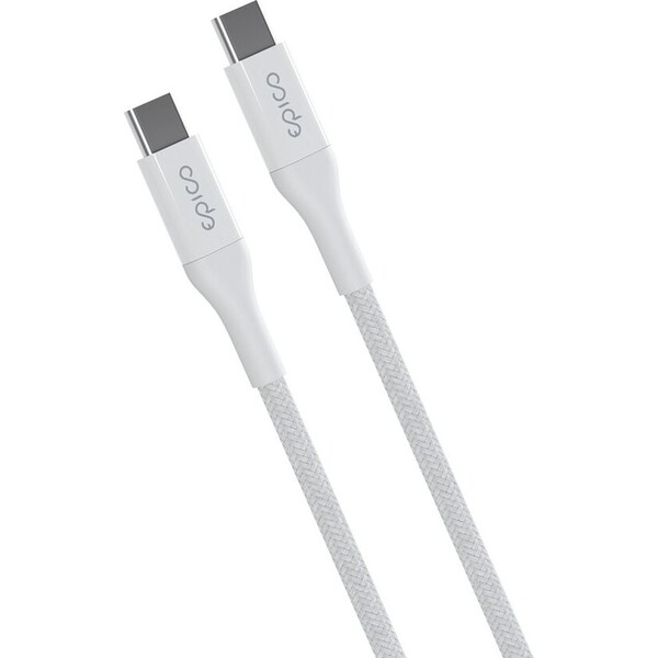 iWant by Epico opletený PD kabel 0,3m USB-C/USB-C bílý