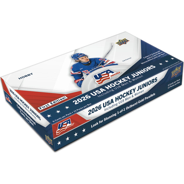 Hokejové karty 2026 Upper Deck Team USA Juniors Hockey Hobby Box