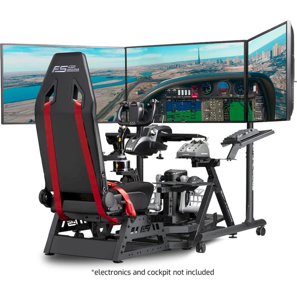 Next Level Racing Round Tube Freestanding Triple Monitor Stand samostatný stojan pro 3 monitory - Díly kokpitu - Obrázek d_a7107277be0149f89d576fc5cd03edea