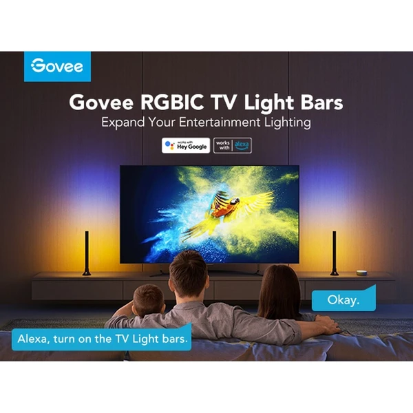 Govee SMART LED RGBIC Panely 38cm pro TV 43-75" Matter - Chytrá osvětlení - Obrázek d_a8a95d1f42a64e3fa542fa99239189f7