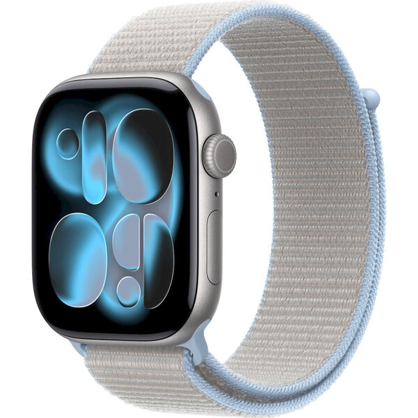 Apple Watch 49/46/45/44mm mlžně modrý provlékací sportovní řemínek