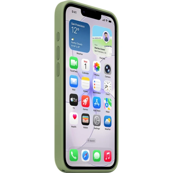 Apple silikonový kryt s MagSafe na iPhone 17e světle mechový - Pouzdra - Obrázek d_a97fa31d457247cbb2043438ea34d9ab